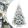 vidaXL K&uuml;nstlicher Weihnachtsbaum mit 300 LEDs Wei&szlig; 180 cm PE und PVC