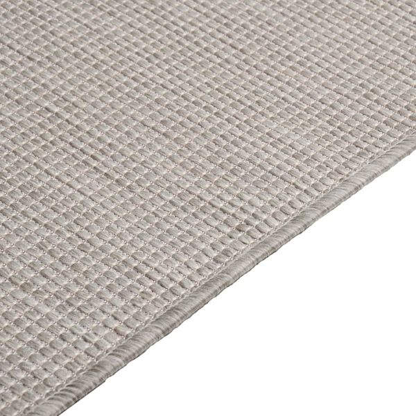 vidaXL Outdoor-Teppich Flachgewebe 120x170 cm Hellgrau