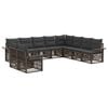 vidaXL Gartensofa-set 10 pcs Grau Poly-Rattan