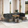 vidaXL Gartensofa-set 9 pcs Grau Poly-Rattan