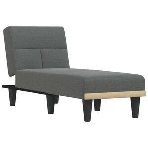 vidaXL Chaiselongue Dunkelgrau Stoff