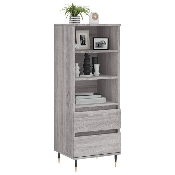 vidaXL Highboard Grau Sonoma 40x36x110 cm Holzwerkstoff