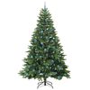 vidaXL K&uuml;nstlicher Weihnachtsbaum mit 300 LEDs Gr&uuml;n 240 cm PE und PVC