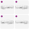 vidaXL Outdoor-Sofagarnitur mit Kissen 11 pcs Natur und Beige