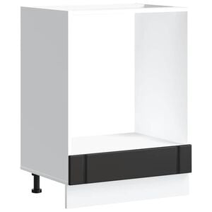 vidaXL Herdumbauschrank Lucca Schwarz Holzwerkstoff