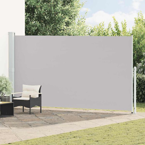 vidaXL Seitenmarkise Ausziehbar 200x500 cm Grau