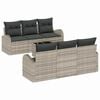 vidaXL Gartensofa-set Hellgrau 55 x 55 x 37 cm Poly-Rattan