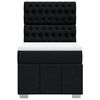 vidaXL Boxspringbett mit Matratze Schwarz 90x200 cm Stoff