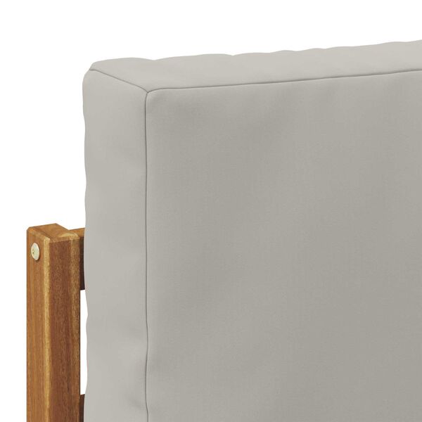 vidaXL Outdoor-Sofagarnitur mit Kissen 3 pcs Nat&uuml;rlich und Hellgrau