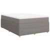 vidaXL Boxspringbett mit Matratze Taupe 140x190 cm Stoff