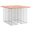 vidaXL Gartentisch aus Gabionen 100x102x72 cm Massivholz Douglasie