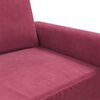 vidaXL 2-Sitzer-Sofa Weinrot 140 cm Samt