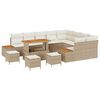 vidaXL Gartensofa-set mit Kissen 13 pcs Beige und Creme