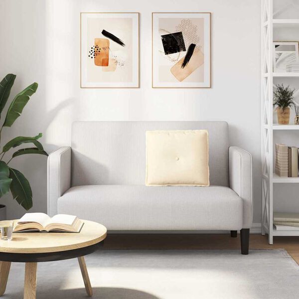 vidaXL R&uuml;ckenkissen Creme 50 x 45 cm Cordstoff