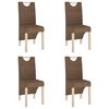 vidaXL Esszimmerst&uuml;hle 4 Stk. Braun Stoff