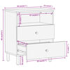 vidaXL Nachttisch 50x33x60 cm Massivholz Akazie