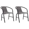 vidaXL Gartenst&uuml;hle 2 Stk. Kunststoff Rattan-Optik und Stahl 110 kg