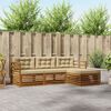 vidaXL Outdoor-Sofagarnitur mit Kissen 4 pcs Natur und Beige