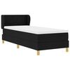 vidaXL Boxspringbett mit Matratze Schwarz 80 x 200 cm Stoff