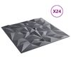 vidaXL Wandpaneele 24 pcs Amethyst Grau 50 x 50 cm XPS Schaum
