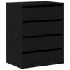 vidaXL Schubladenschrank 3-Schublade Schwarz 60 x 41 x 76 cm