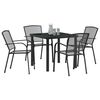 vidaXL Garten Essgruppe 5 pcs Anthrazit Pulverbeschichteter Stahl