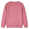 Kinder-Sweatshirt Samt-Patchwork Himbeerrosa 128