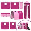 vidaXL Kinderloftbett Wei&szlig; und Rosa 79,5 x 200 cm Metall