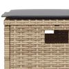 vidaXL 5-tlg. Garten-Essgruppe mit Kissen Beige Poly Rattan