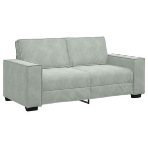 vidaXL 2-Sitzer-Sofa Hellgrau 180x78x84 cm Samt