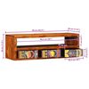 vidaXL TV-Wandschrank Mehrfarbig 90x30x30 cm Massivholz Akazie
