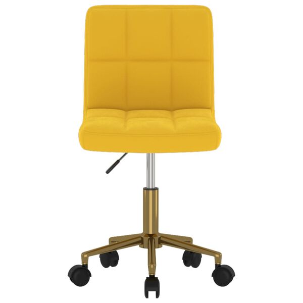 vidaXL Esszimmerstuhl Drehbar Gelb Samt