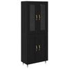 vidaXL Highboard 2 Stk. Schwarz Eichen-Optik 69,5 x 34 x 180 cm