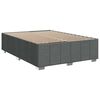 vidaXL Boxspringbett mit Matratze Dunkelgrau 140x190 cm Stoff