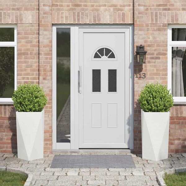 vidaXL Pflanzk&uuml;bel 2 pcs Wei&szlig; 40 x 40 x 75 cm Stahl