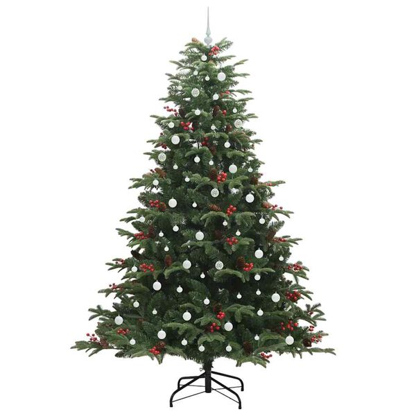 vidaXL K&uuml;nstlicher Weihnachtsbaum mit 300 LEDs mit St&auml;nder Gr&uuml;n 240 cm