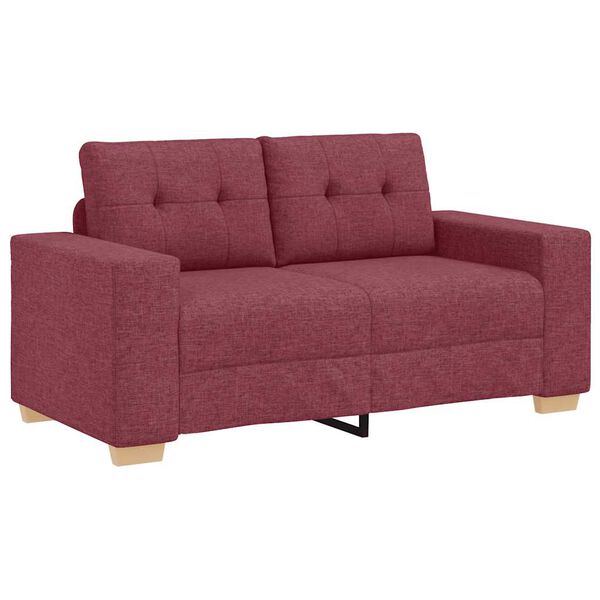 vidaXL Loveseat-Sofa Weinrot 160x77x82 cm Stoff