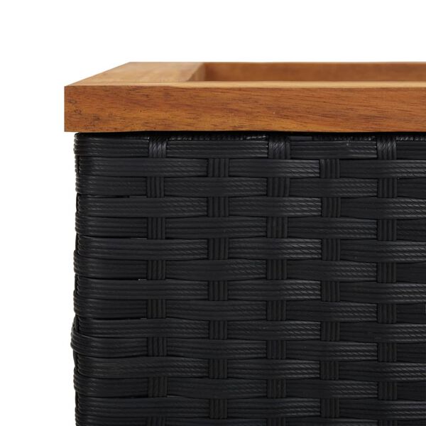 vidaXL Pflanzk&uuml;bel Schwarz 40x40x40 cm Poly Rattan