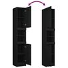 vidaXL Badschrank Schwarz 32x34x188,5 cm Holzwerkstoff