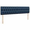 vidaXL Ottoman-Bett mit Matratze Blau 200x200 cm Stoff