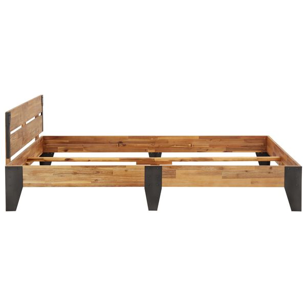 vidaXL Massivholzbett Akazie Geb&uuml;rstet 120x200 cm