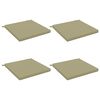 vidaXL Sitzkissen SOEST 4 stk. 100 % Polyester Hellgr&uuml;n 80 x 80 x 5 cm