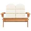 vidaXL Adirondack-Gartenbank mit Kissen 126 cm Massivholz Akazie