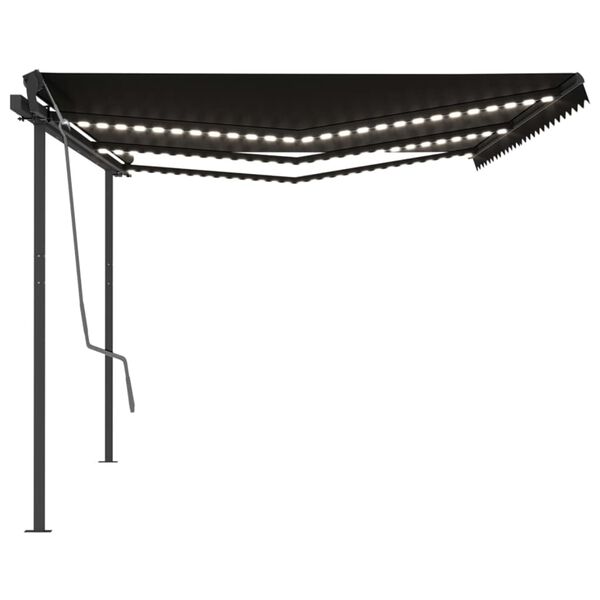 vidaXL Automatische Markise mit LED & Windsensor 6x3,5 m Anthrazit