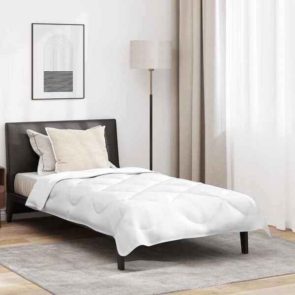 vidaXL Bettdecke mit Kissen 2 pcs Weiß Mikrofaser