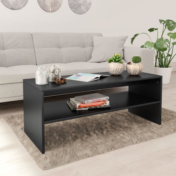 vidaXL Couchtisch Schwarz 100x40x40 cm Holzwerkstoff