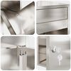 vidaXL Paketdrop-Box mit Speicher Silber 47,5 x 38 x 59 cm Edelstahl
