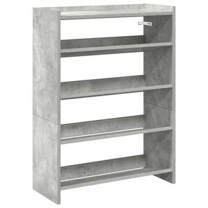 vidaXL Schuhregal Betongrau 60x25x81 cm Holzwerkstoff