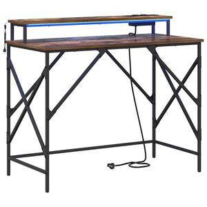 vidaXL Schreibtisch R&auml;uchereiche 100 x 50 x 86,5 cm Holzwerkstoff