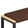 vidaXL Bankkissen Kunstleder Braun Tiefe 35 cm